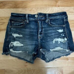 american eagle high waist denim shorts